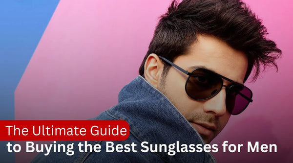 Stylish man wearing premium aviator sunglasses for men – featuring trendy, polarized shades ideal for oval face shapes, perfect for Indian summer fashion.