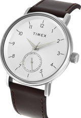 Timex Silver Round Brass Dial Men’s Watch TWEG20019