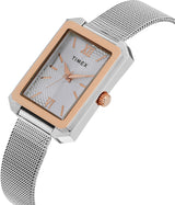 Timex Silver Rectangle Dial Analog Women’s Watch TWEL233SMU03