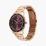 Titan Purple Sports Fashion Rose Gold Women’s Watch 2768KM02