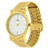 Titan Silver Dial Stainless Steel Watch for Men