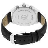 Titan Multifunction Silver Dial Leather Strap Watch