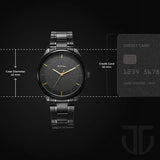 Titan Black Dial Men’s Steel Watch 1802NM01