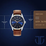 Titan Blue Dial Leather Strap Men’s Watch NU1866SL01