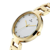 Titan Sparkle White Dial Gold Women’s Watch 2480YM01