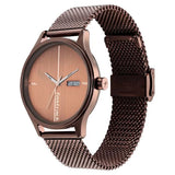 Fastrack Style Up Brown Dial Day-Date Guys Watch NT3247QM02