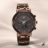 Fastrack Kronos Brown Dial Guys Watch NT3287QM04