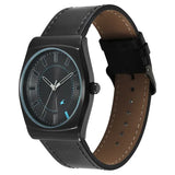 Fastrack Stunners Black Dial Men's Leather Watch 38212NL01