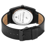 Fastrack Stunners Black Dial Men's Leather Watch 38212NL01