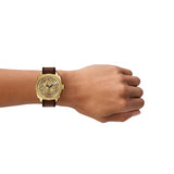 Fossil Machine Automatic Brown Leather Watch ME3278