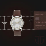 Titan Karishma Silver Dial Men’s Leather Watch 1774SL01