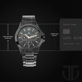 Titan All Black Multifunction Watch for Men NM1698NM01