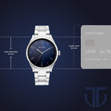 Titan Workwear Gradient Blue Dial Steel Watch 1865SM01
