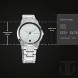 Titan White Dial Stainless Steel Men's Watch 1806SM01