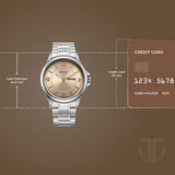 Titan Neo Arabic Beige Dial Steel Watch 1870SM06