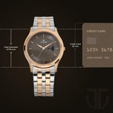 Titan Brown Dial Day-Date Steel Watch 1824KM01