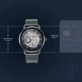 Titan Mechanical Skeleton Blue Dial Automatic Watch 90110QM01