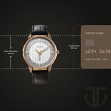 Titan Regalia Off White Dial Leather Watch 1875QL01