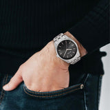 Titan Workwear Black Dial Steel Watch 1866SM01