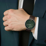Titan Slim Multifunction Teal Dial Watch for Men 1877SL01