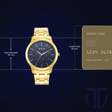 Titan Karishma Blue Dial Men’s Gold Watch 1825YM05