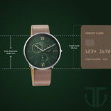 Titan Slim Multifunction Teal Dial Watch for Men 1877SL01
