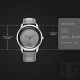 Titan Grey Dial Leather Strap Watch for Men 1806SL13