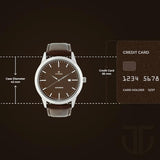 Titan Brown Dial Leather Strap Watch 1584SL04