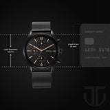 Titan Neo Black & Gold Day-Date Watch 1805NM05