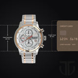 Titan Octane Chronograph Silver Dial Watch 90086KM02