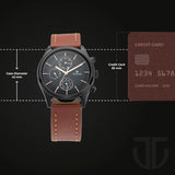 Titan Neo IV Black Dial Men’s Leather Watch 1805NL01