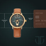 Titan Maritime Green Dial Leather Watch 1828QL01