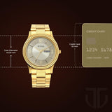 Titan Quartz Champagne Dial Watch for Men 1650YM09