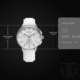 Titan Light Leathers Multifunction Silver Dial Leather Watch 90134SL04