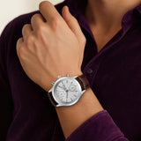 Titan Sapphire Multifunction White Dial Leather Watch 1874SL03