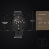 Titan Black Dial Stainless Steel Watch 1877NM01