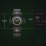 Titan Karishma Green Dial Steel Watch 1650YM08