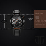 Titan Octane Black Dial Leather Strap Men's Watch 1805KL02