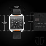 Titan Retro Revive Black Dial Leather Watch 1676SL03