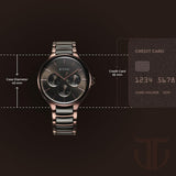 Titan Ceramic Fusion Black Dial Steel Watch 90148KD05