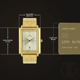 Titan Off-White Dial Gold Strap Watch 1715YM02