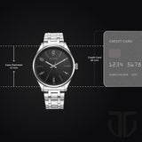 Titan Wrist Wit Black Dial Steel Watch 1802SM10