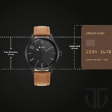 Titan Black Dial Leather Strap Watch 1865NL01