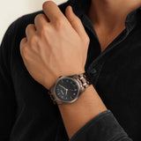 Titan Karishma Black Dial Watch for Men 1823QM01