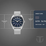 Titan Tonneau Blue Men’s Watch NU90211SM01