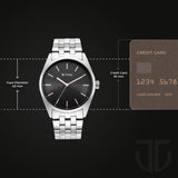 Titan Workwear Black Dial Steel Watch 1866SM01
