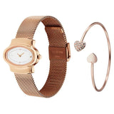 Fastrack Pulse White Rose Gold Girls Watch NU6004WM01F