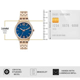 Timex Blue Round Dial Women’s Watch TWEL230SMU03