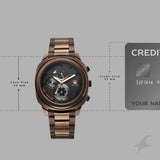 Fastrack Kronos Black Dial Chronograph Watch 3335KM01