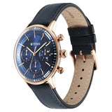 Titan Light Leathers Blue Dial Men’s Steel Watch 90171WL01